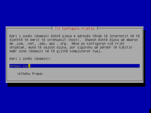 shkrimi i emrit të host