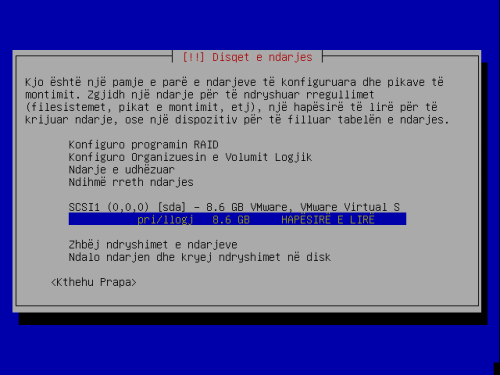 Ndarje e diskut fiks