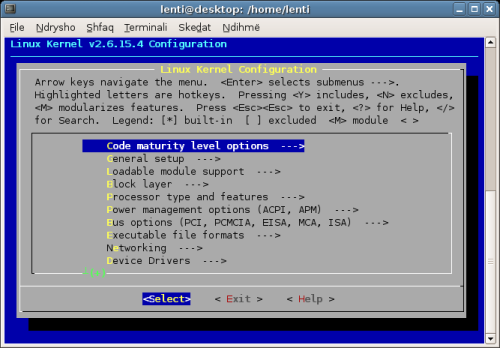 menuconfig